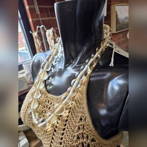 Chunky Acrylic Statement Necklace w/Screw Clasp - Rounds